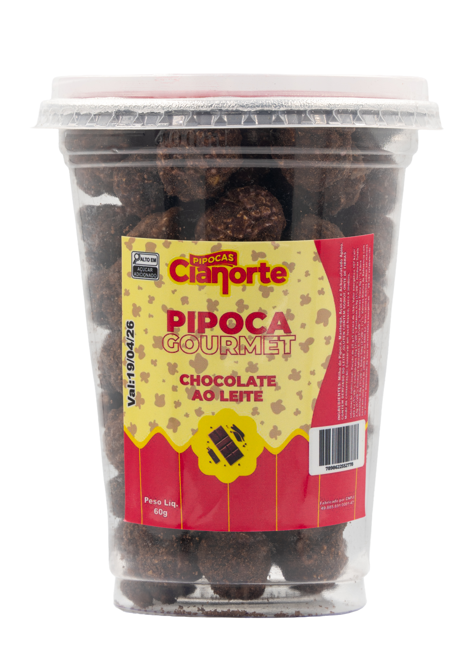 PIPOCA GOURMET CHOCOLATE AO LEITE 60GR